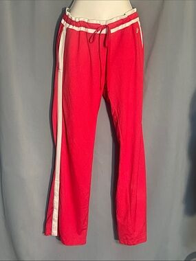 Nike Red Jogger Pants with White Side Stripe